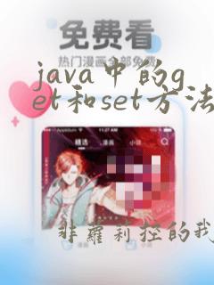 java中的get和set方法