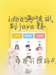 idea无法识别java类