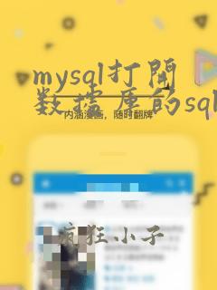 mysql打开数据库的sql语句