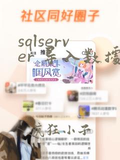 sqlserver 导入数据