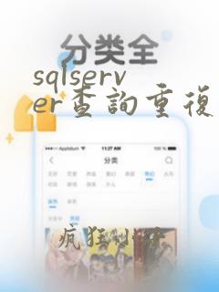 sqlserver查询重复数据