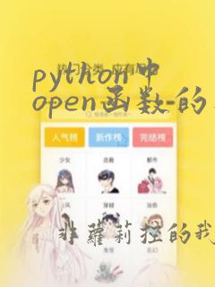 python中open函数的参数