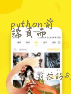 python前端页面