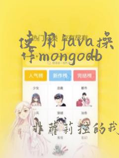 使用java操作mongodb