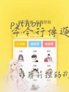 python 命令行传递参数
