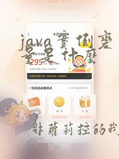 java实例变量是什么
