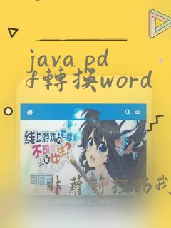 java pdf转换word