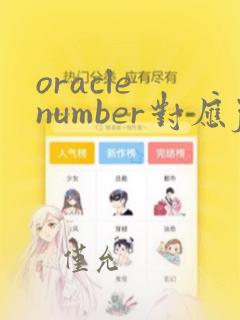 oracle number对应java什么类型