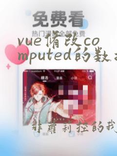 vue修改computed的数据