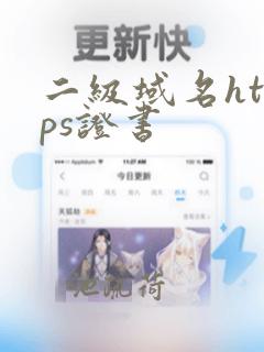 二级域名https证书