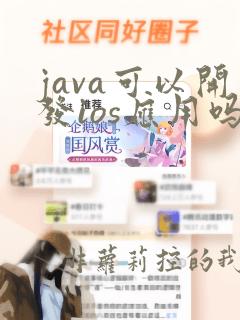 java可以开发ios应用吗