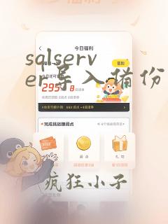 sqlserver导入备份数据库