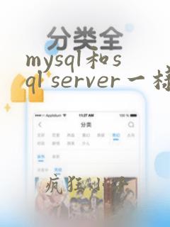 mysql和sql server一样吗
