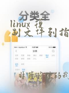 linux 复制文件到指定目录