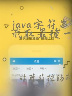 java字符串截取最后一个字符
