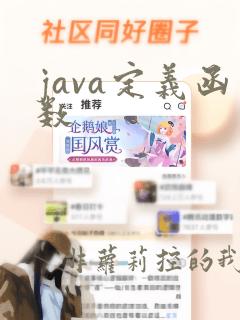 java定义函数