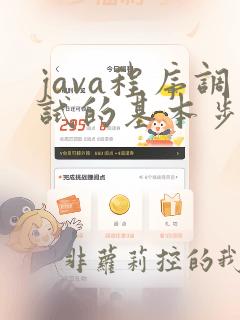 java程序调试的基本步骤