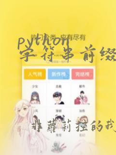python 字符串前缀