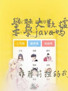 学习大数据一定要学java吗