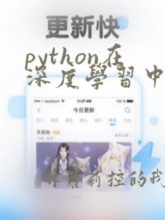 python在深度学习中的应用