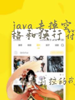 java去掉空格和换行符