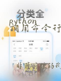 python 调用命令行