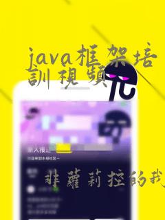 java框架培训视频