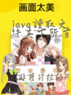 java读取文件夹下所有文件