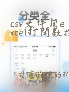 csv文件用excel打开数据变了
