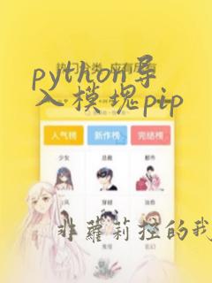 python导入模块pip