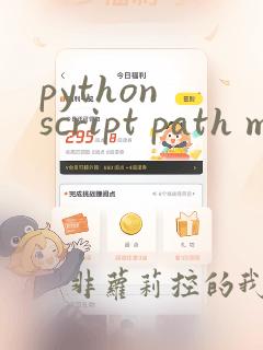 python script path must be set