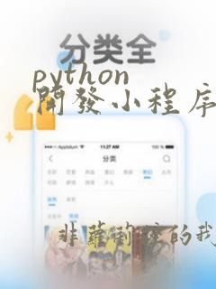python 开发小程序