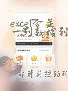 excel合并一列数据到一个单元格