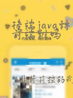 后端java转前端难吗