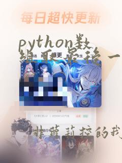 python数组取最后一个