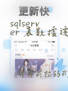 sqlserver 表数据迁移