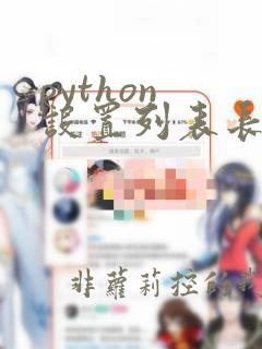 python 设置列表长度