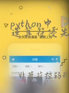 python中运算符优先级