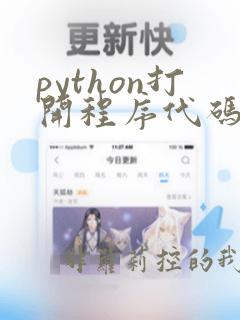 python打开程序代码