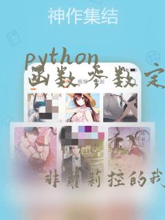 python 函数参数定义