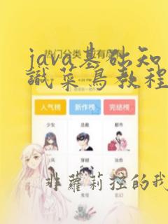 java基础知识菜鸟教程