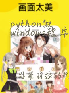 python做windows程序