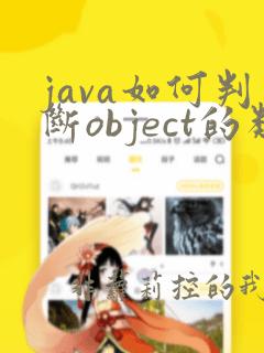 java如何判断object的类型