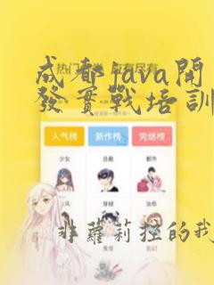 成都java开发实战培训班