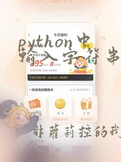 python中输入字符串