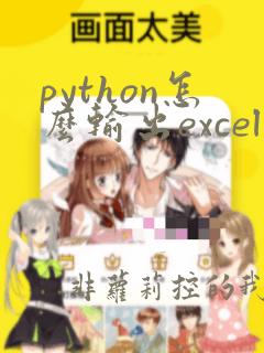 python怎么输出excel