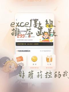 excel数组排序函数
