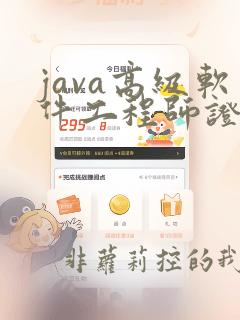 java高级软件工程师证书