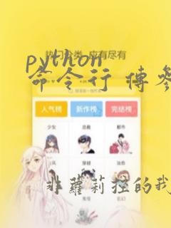 python 命令行 传参