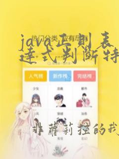 java正则表达式判断特殊字符